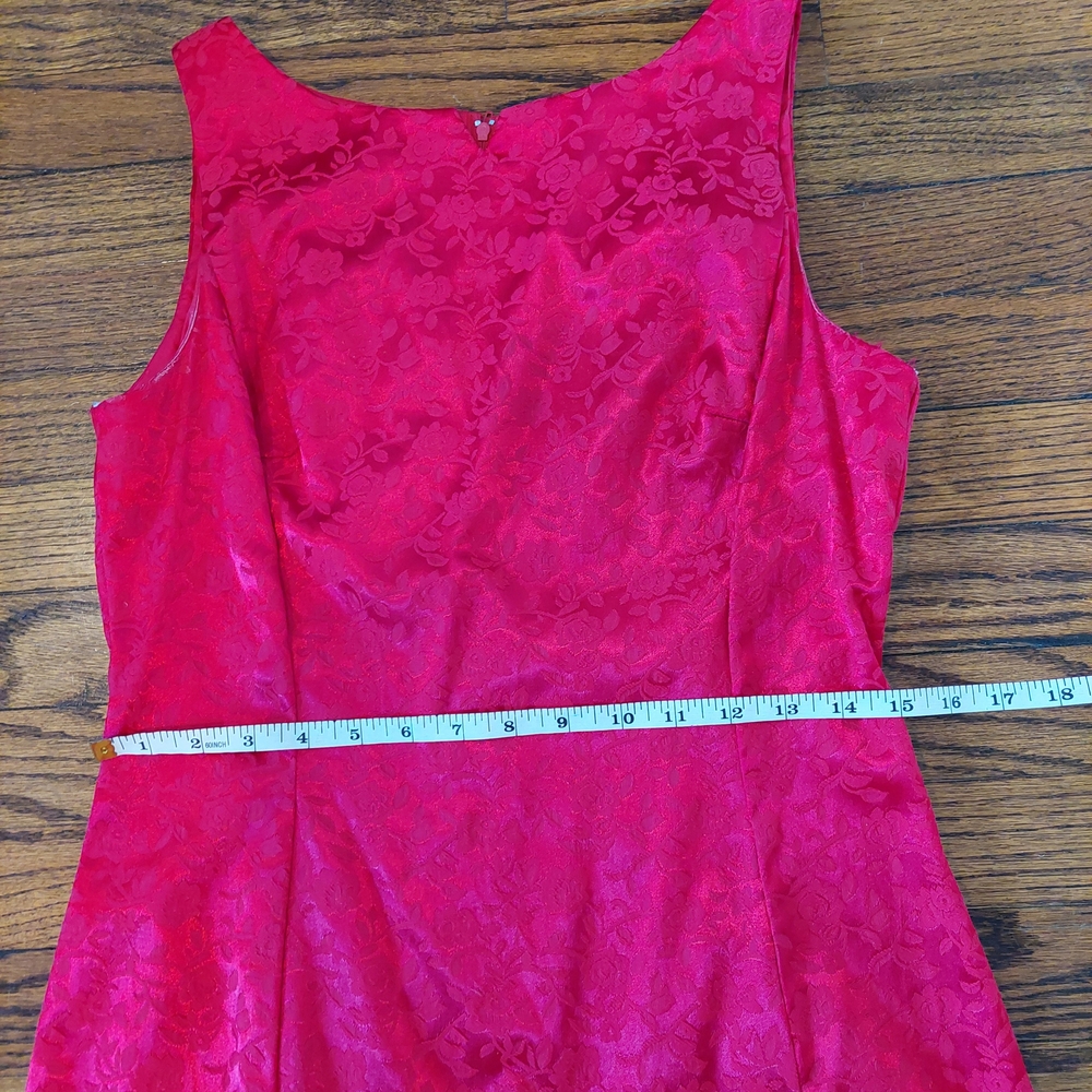 Be Smart Women's Medium Chic Sleeveless Red Floral Dress - Picture 8 of 13